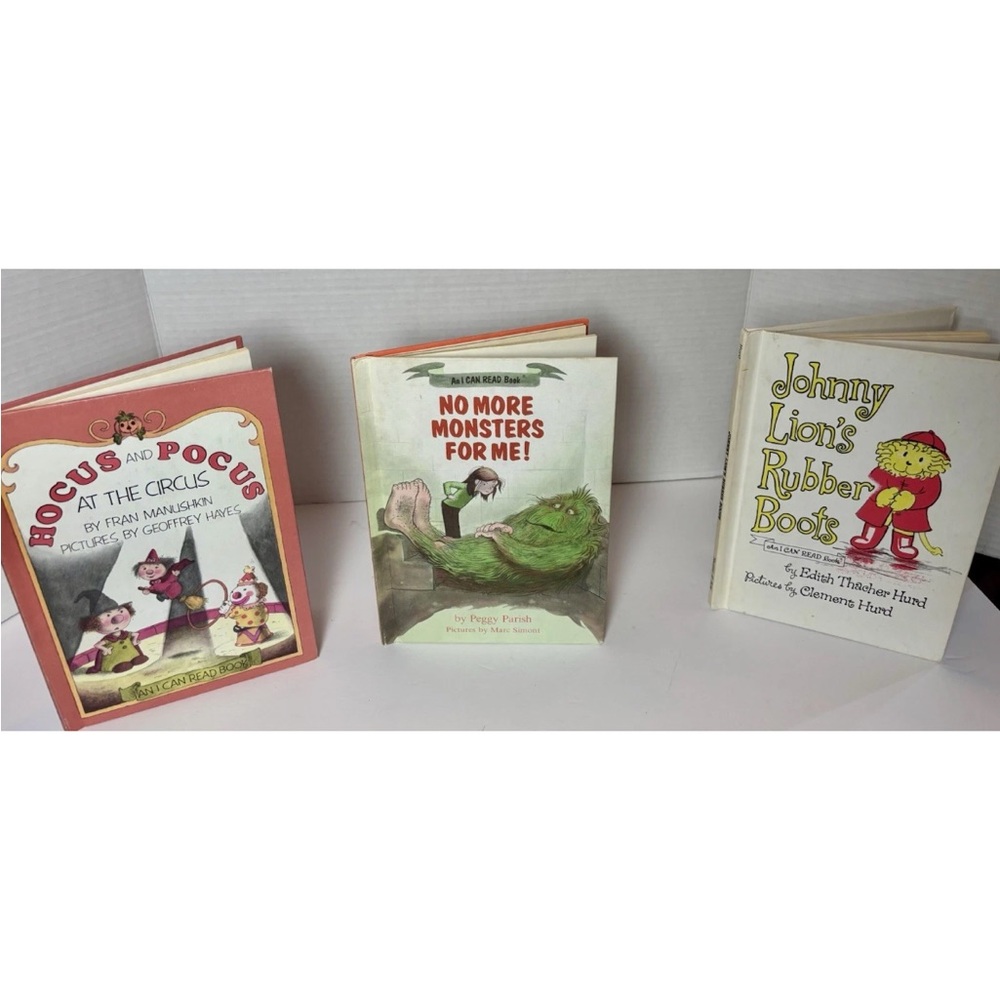 Vintage 1980’s Kids Books, Hocus Pocus, No More Monsters For Me, Johnny Lions